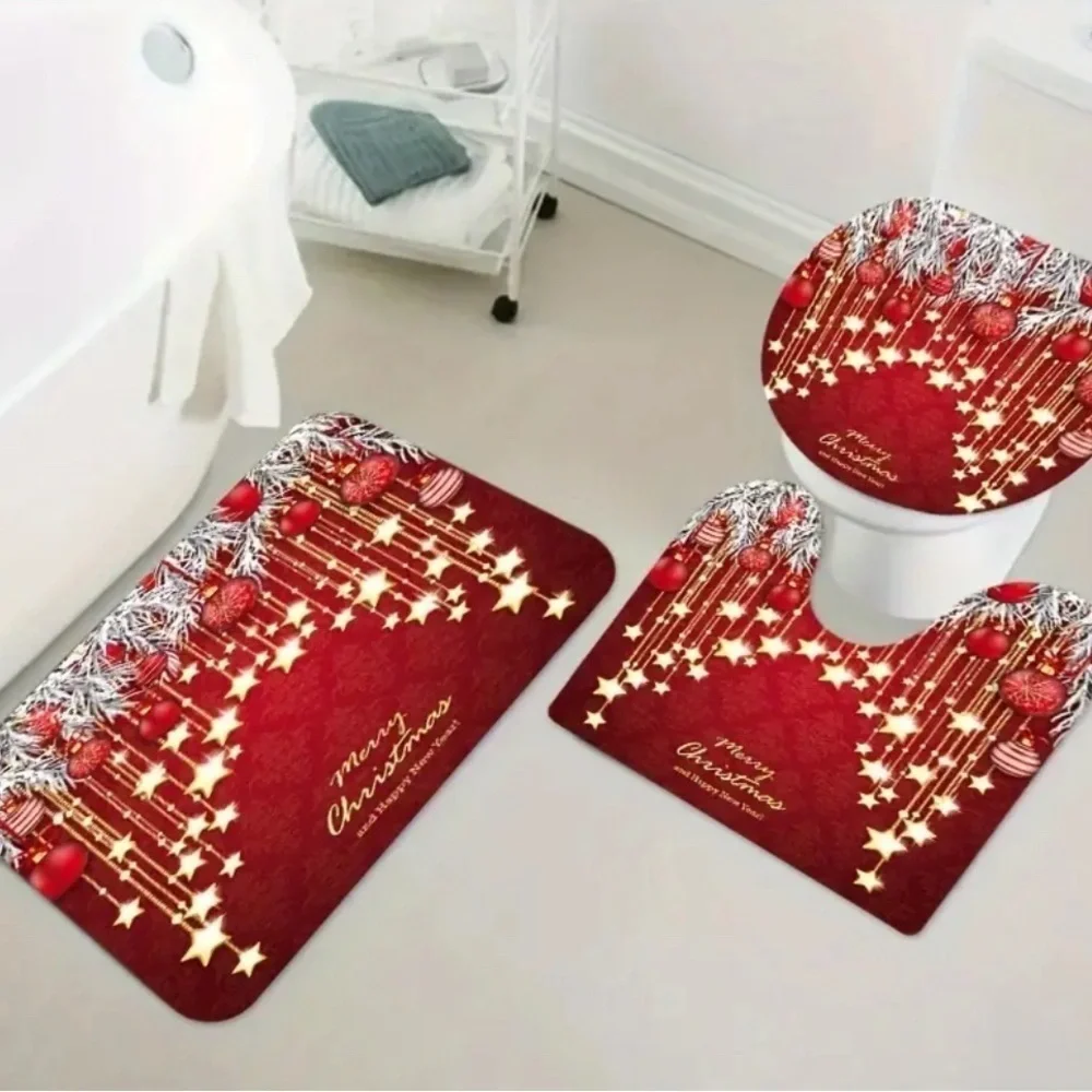 4pc Mery Christmas Bathroom Set NWT